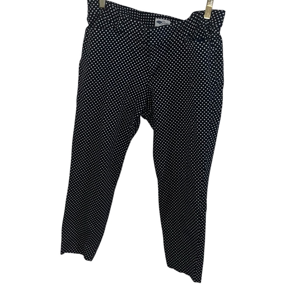 Old navy dream blue white polka dot pixie pants stretch 14